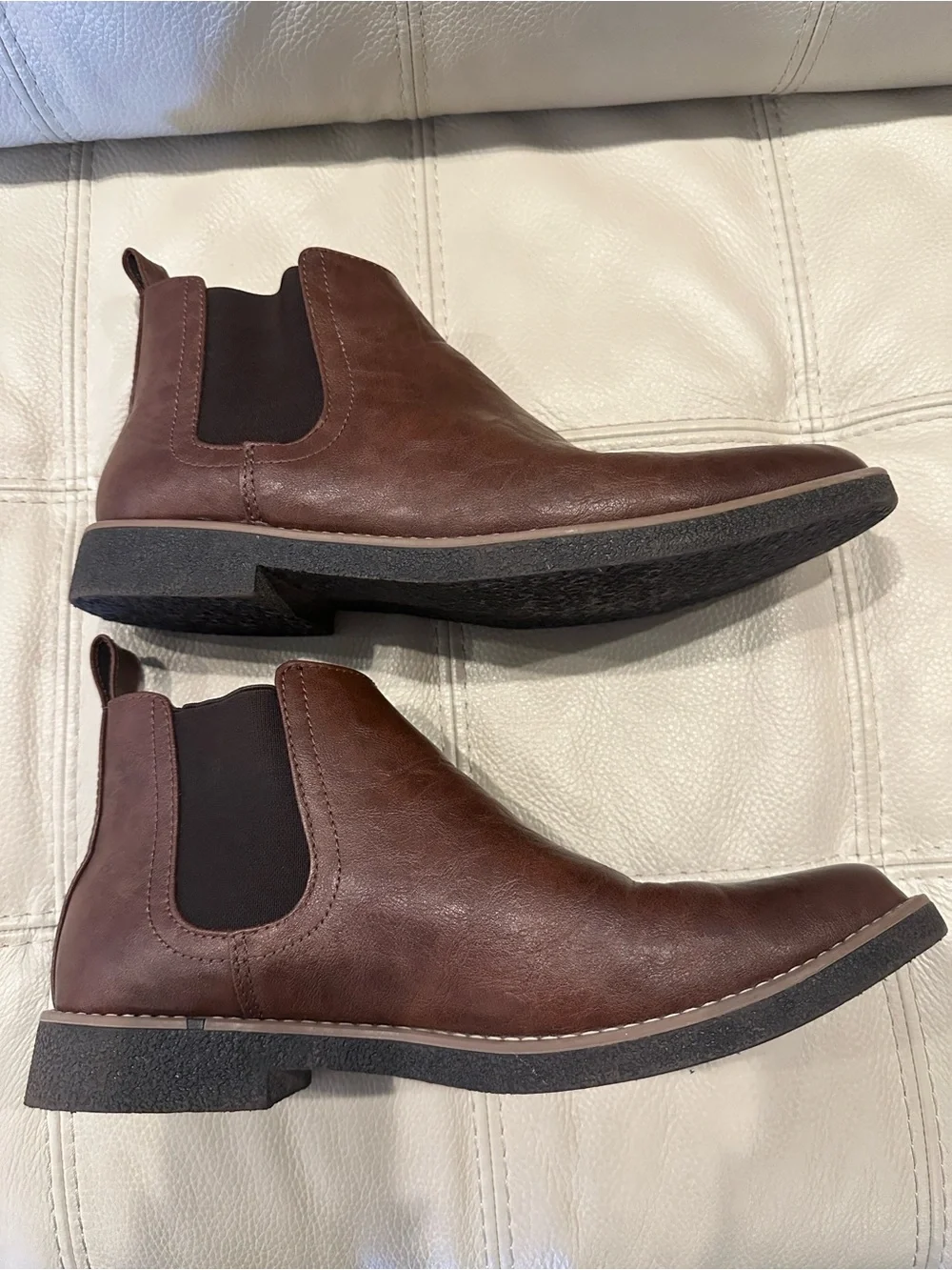 Deer Stags Mens Rockland Chelsea Ankle Boots Dark Brown Size 11